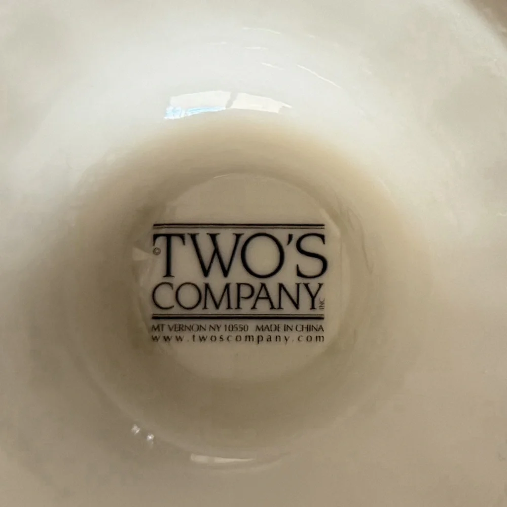 Two’s Company Cream Ceramic Pitcher | Embossed Footed Farmhouse Vase